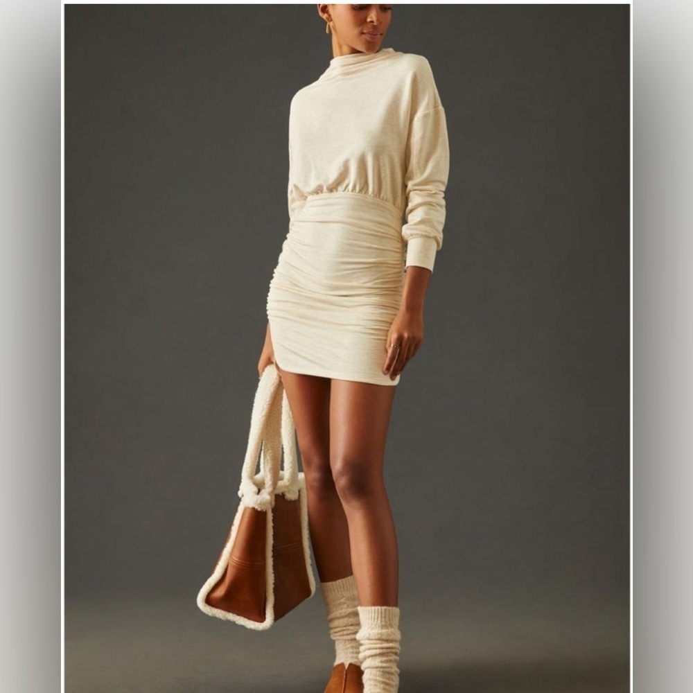 Anthropologie Daily Practice Rouched Cozy Dress
